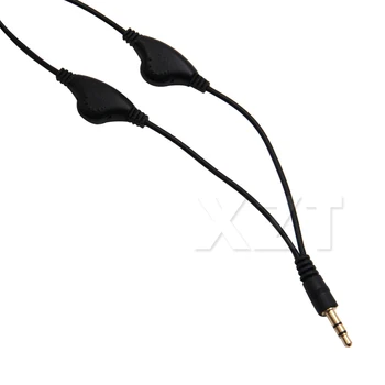 3,5 mm konektor pre Slúchadlá Stereo Audio Y Rozdeľovací Kábel Kábel S Samostatné Ovládanie Hlasitosti, Z17
