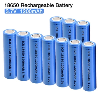 3,7 V 1200mAh ICR18650 Batérie Nabíjateľné Lítiové Batérie Li-ion Bateria pre Baterku Pochodeň Svetlomet