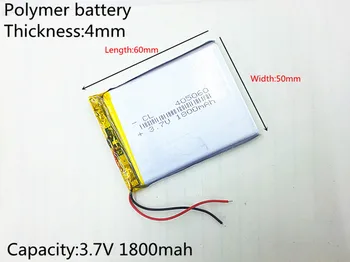 3,7 V 1800mAh 405060 Lithium Polymer Li-Po li ion Nabíjateľnú Batériu buniek Pre Mp3 MP4 MP5 GPS, PSP, mobilné bluetooth