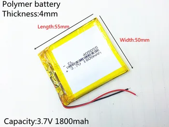 3,7 V 1800mAh Lítium-Polymérová LiPo Nabíjateľná Batéria buniek energie Pre PAD GPS, PSP Vedi Hry, E-Book Tablet PC Power Bank 405055