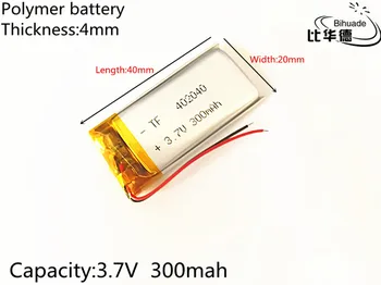 3.7 V,300mAH,402040 PLIB polymer lithium ion / Li-ion batéria pre GPS,mp3,mp4,mp5,dvd,bluetooth,model hračka mobile bluetooth