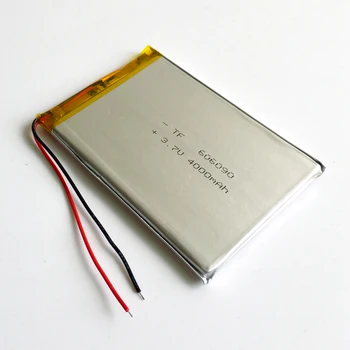 3,7 V 4000mAh 606090 Polymer Lithium Li-Po Nabíjateľná Batéria Pre GPS, PSP DVD PAD e-book tablet pc power bank videohry