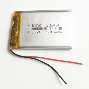3,7 V 500mAh 303450 Lithium Polymer Li-Po Nabíjateľné Batérie Pre Mp3 MP4 MP5 GPS, PSP Vedi Hra bluetooth slúchadlá