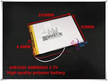 3,7 V 6000mAH 4493105 Polymer lithium ion / Li-ion batéria pre tablet pc,power banky,GPS,reproduktor;pipa,P85,VI40,A86