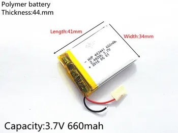 3,7 V 660mAh 443441 Lithium Polymer Li-Po li ion Nabíjateľnú Batériu buniek Pre Mp3 MP4 MP5 GPS, PSP, mobilné bluetooth