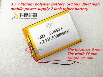 3,7 v lítium-polymérová batéria 505585 3000 mah mobilné napájanie 7 palcový tablet batérie