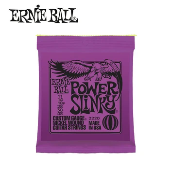 3 Balenia! Ernie Ball 2220 Power Slinky Nickel Elektrická Gitara, Struny Rany Nastaviť, .011 - .048 (3 Balenia)