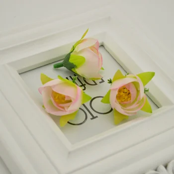 3 cm Malé Čajové Ruže s branže falošné kvety, umelé kvety, lacné, pre domáce svadobné dekorácie Darčeka scrapbooking diy vyšívanie