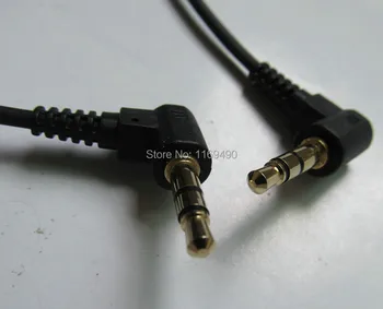 3 ks Black Dvojité L Muž 3,5 mm Jack 3 pól Stereo AUX kábel Audio Nahradenie katapult Kábel Slúchadiel Auto Pripojiť kučeravé Jar