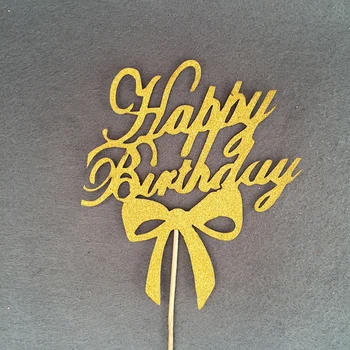 3 ks/veľa lesk bowknot happy birthday cake vňaťou narodeninovú tortu dekorácie baby sprcha deti narodeninovej party prospech dodávky