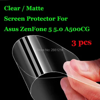 3 Ks/Veľa Nových HD Jasné / Anti-Glare Matný Predné Screen Protector Dotyk Film Ochranu Pokožky Pre Asus ZenFone 5 5.0 A500CG 5.0
