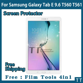 3 kusy/veľa HD Screen protector Samsung GALAXY Tab E 9.6 T560 T561 Ochranný Film +4 in1 Film Nástroje