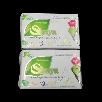 3 pack/veľa lásky aniónové hygienické podložky menštruačné shuya aniónové 155 mm dĺžka bavlny, mäkké na intímnu hygienu výrobku zdravotnej starostlivosti