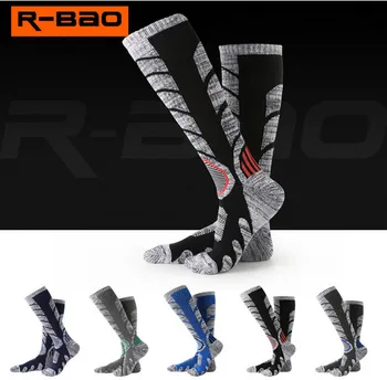 3 Páry R-BAO RB3301 Lyžiarske Ponožky 85% Bavlna Turistika Ponožky Outdoor Športové pánske Ponožky Jar Zimné Nosenie Veľkosť 39-43