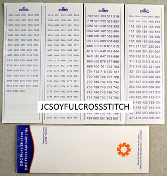 3. veľkoobchod cross stitch niť číslo nálepky DMC číslo nálepky, čísla 447 čísla + 36 kovové JCS
