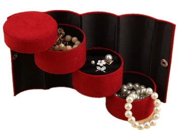 3 Vrstvy Šperky Prípadoch Náhrdelník Úložný Box Náušnice Šperky Držiteľ Organizátor Boxy