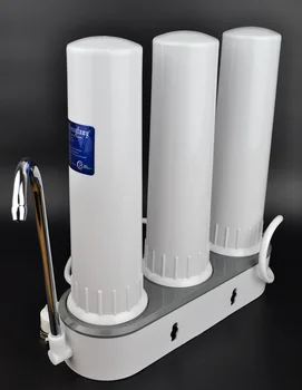 3-úroveň filter vody čistička,ABS shell, Kohútik-montáž ,descaling,viac čisté a bezpečné,opakované použitie Filtra,Vymeniteľná kazeta