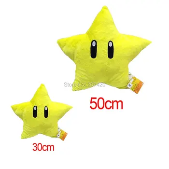30 cm A 50 cm Anime Super Mario Hviezdy Plnené Plyšové Hračky, Vankúše,1pcs/pack