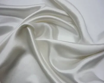 30 mm 114 cm Široký Zriedkavé Hrubé moruša hodvábny Satén Textílie mimo biela farba 129 gsm Formálne Šaty Textílie 10 metrov na predaj