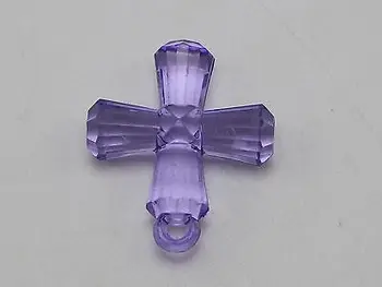 30 Zmiešané Farby Transparentné Akrylátové 3D Kríž Kúzlo Prívesky 31X27mm