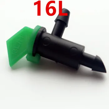 300pcs/pack 4GPH (16 L/H) Zelená Vlajka Drip Žiariče Zásuvky Barb Pre Použitie S 1/4in. Micro Kvapkovacie Hadice Armatúry N108