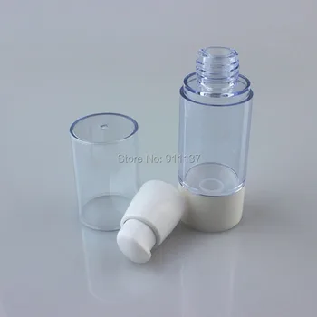 30ml airless fľaši s čerpadlo, veľkoobchod biely PP airless kozmetické fľaše , prázdne starostlivosti o pleť krém 30ml kozmetické airless fľašu