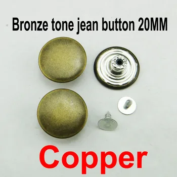 30PCS 17 MM RAMIENKA bronz tón MEDI džínsy tlačidlo okrúhle tlačidlá oblečenie príslušenstvo JMB-222