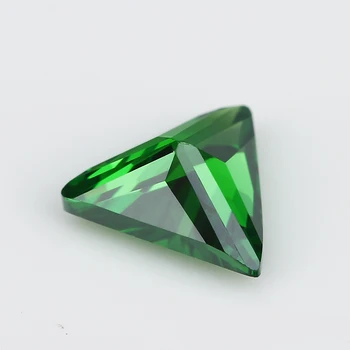 30PCS 3x3~10x10mm Tvaru Trojuholníka Zelená AAAAA Voľné Cubic Zirconia kameň Skvelý Strih CZ Kameň Pre Šperky urob si sám