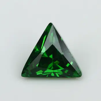 30PCS 3x3~10x10mm Tvaru Trojuholníka Zelená AAAAA Voľné Cubic Zirconia kameň Skvelý Strih CZ Kameň Pre Šperky urob si sám