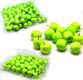 30pcs Falošné Malé Zelené Jablká Umelé Apple Ovocie Faux Potravín Dom Kuchyňa Party Decor
