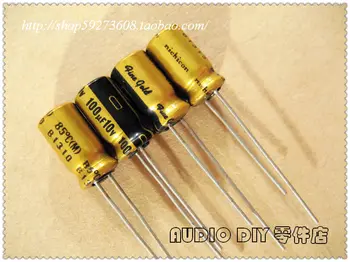 30PCS Nichicon (fine gold) FG série 100uF/10V audio elektrolytické kondenzátory doprava zadarmo