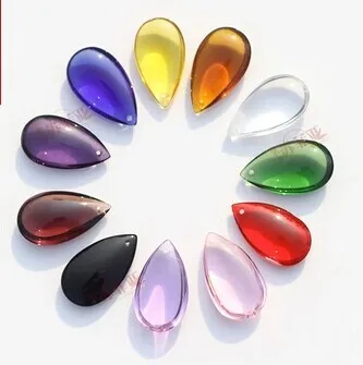 30pcs/veľa,50mm zmiešané farby skla KVAPÔČKY prism krištáľový luster prism drop časť prívesok