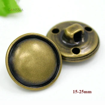 30pcs/veľa Húb kovové gombíky na odev, Vintage bronzovej farbe / zbraň čierne tlačidlo ak chcete šiť DIY príslušenstvo 15-25 mm(ss-7379)