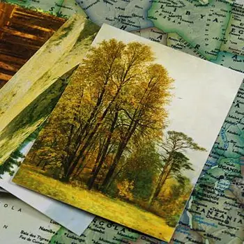 30pcs/veľa Ročníka vysokej kvality Artist Series/ Shishkin maľba krajiny pohľadnicu 300g papier /pohľadnice