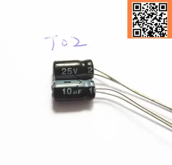 30pcs/veľa T02 25V 10UF hliníkové elektrolytický kondenzátor veľkosť 4*7 10UF25V
