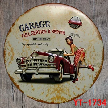 30X30CM/ kolo dosky starožitné retro kovov cín známky garáž skútrov motocyklov Železa maľovanie plagátu vintage domov stenu doska