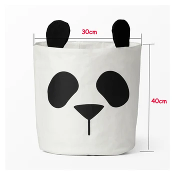 30x40cm Roztomilá Panda Zvierat Úložný Vak, Baby, Deti Hračky Oblečenie Plátno Práčovňa Kôš Skladovanie Taška Deti posteľná bielizeň Miestnosti Dekorácie