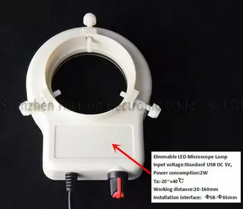 32 LED SMD USB, Nastaviteľný Krúžok Svetlo iluminátor Svietidlo Pre Priemysel Mikroskopom Priemyselné Kamery zväčšovacie sklo 110V-220V