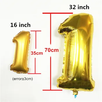 32inch Fóliové Balóniky Zlato, Striebro Hélium Balón Svadobné Balóny Happy Birthday Dekorácie Veľký Počet Balón Obrie Strany Baloon
