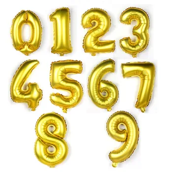 32inch fóliové balóniky Zlato, Striebro Hélium Balón veľká svadba happy Birthday balóny, dekorácie číslo obrie balón Strany baloon