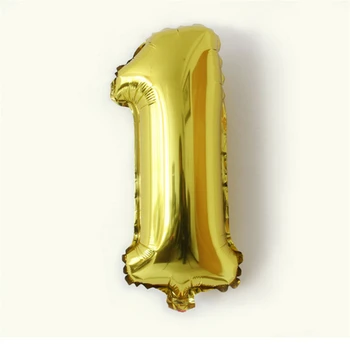 32inch Zlato, Striebro Číslo Fóliové Balóniky Miestne Balónoch Svadobné Dekorácie Happy Birthday List Strany Balón Prípade Dodávky