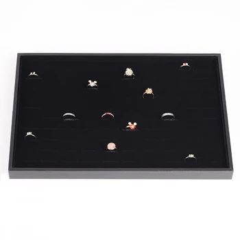 35*24 cm 2 ks Multifunkčné Black Organizér Šperkov Zobraziť Zásobník Box Pre Náhrdelníky Náušnice Náramok Zobraziť Mriežky