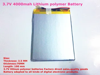 3570100 3,7 V 4000MAH 367098 Lítium-Tablet polymer batérie s Ochranou Rada Pre 7 palcový Tablet Ainol Aurora