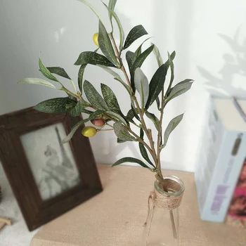 36 cm Umelé olivová ratolesť Simulácia Zasadiť Strom Zelený Olivový List Domov Svadobné Hotel Dekorácie