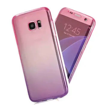 360 Plnú Ochranu TPU puzdro Pre Samsung Galaxy A5 A7 A8 2018 A3 J3 J5 J7 2017 S6 S7 Okraji S8 S9 Plus Mäkké Silikónové puzdro