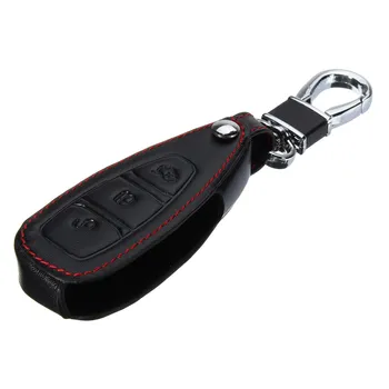 3Button PU Kožené puzdro Pre Ford /Fiesta /Focus /Kuga Mondeo Diaľkové Smart Key