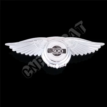 3D Chrome Anjel Krídla 300 Logo Auta Predná Kapota Motora Znak Odtlačkový Nálepka pre Chrysler 300C 300