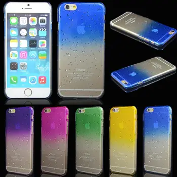 3D Daždi Kvapka Dizajn Transparentné, Jasné, Ultra Tenké Slim Pokožky Pevný Zadný Kryt puzdro Pre Apple iPhone 6 Plus/iPhone 6S Plus 5,5 palca