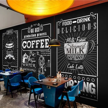 3D foto tapety Tabuli osobné ručné nástenné Kaviareň, fast food reštaurácii, voľný čas bar mlieko čaj shop tapety nástenná maľba