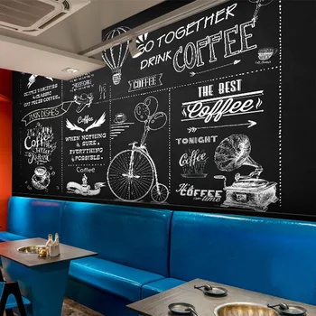3D foto tapety Tabuli osobné ručné nástenné Kaviareň, fast food reštaurácii, voľný čas bar mlieko čaj shop tapety nástenná maľba